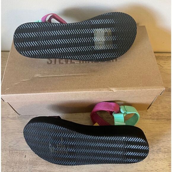 Steve Madden Women's Henley Ankle Strap‎ Flatform Sandals Multi NEW Size 7 - Picture 4 of 6